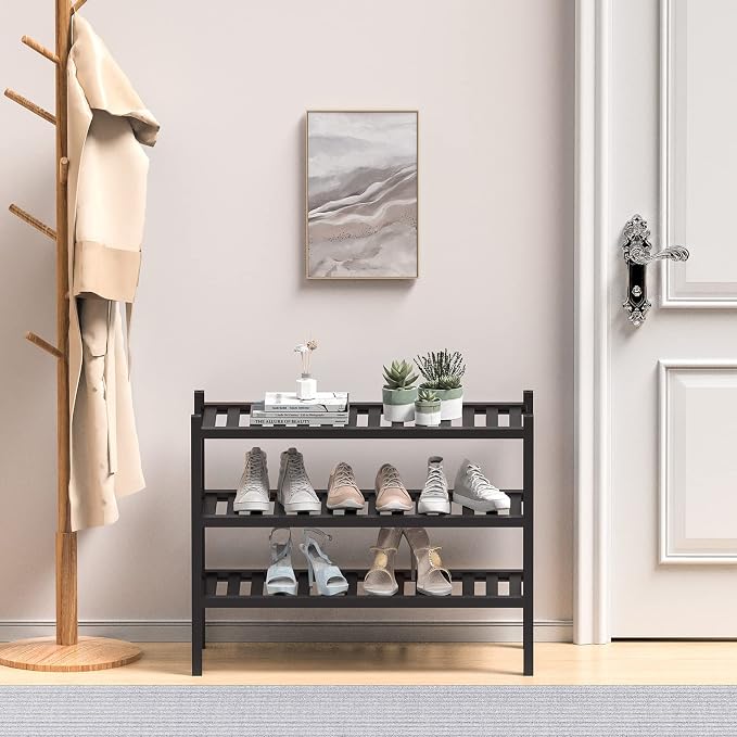 ROMGUAR CRAFT 3 Tier Bamboo Shoe Rack - Image 2
