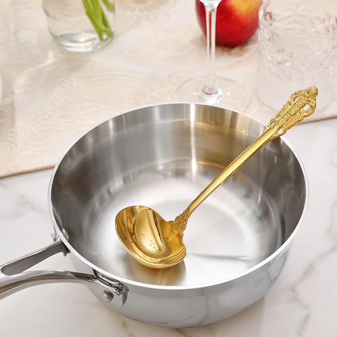 KEAWELL Premium 7.5 inch Luxury Gravy Ladle, 18/10 Stainless Steel, Small Gravy - Image 6