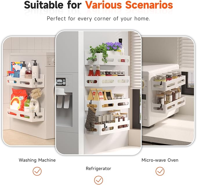 Sevenblue 2 Pack Strong Magnetic Spice Rack - Image 6
