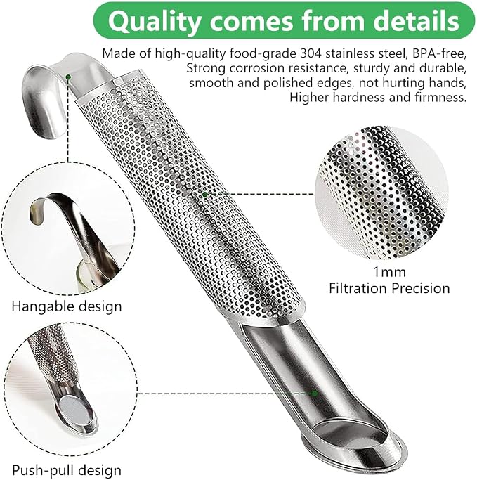Stainless Steel Tea Diffuser, 2026 Upgraded Tea Pipe Infuser - Image 3