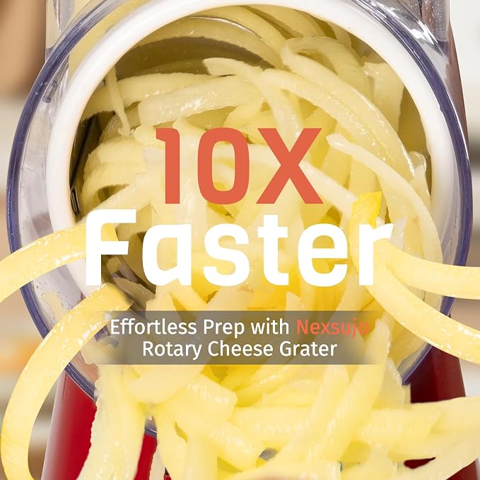 Cheese Grater Hand Crank, Rotary Cheese Shredder - Image 2