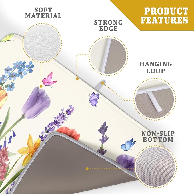 Spring Summer Floral Dish Drying Mat - Image 4