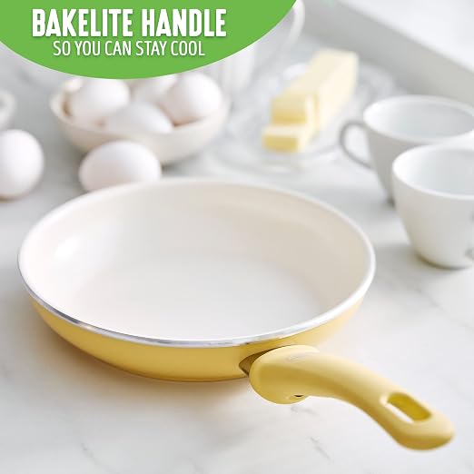 GreenLife Nonstick 8" Frying Pan Skillet, Non-Toxic PFAS-Free Ceramic Nonstick - Image 5