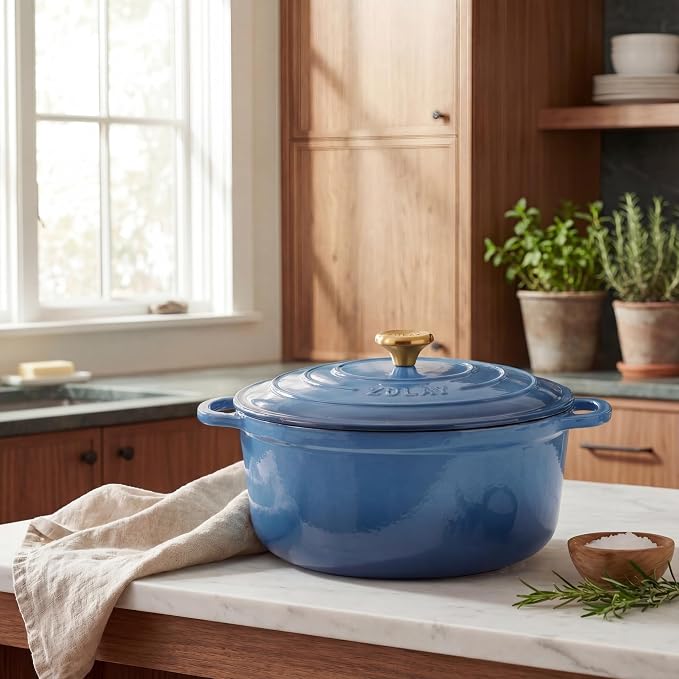 Zulay Kitchen 6 Quart Enameled Cast Iron Dutch Oven Pot - Image 2