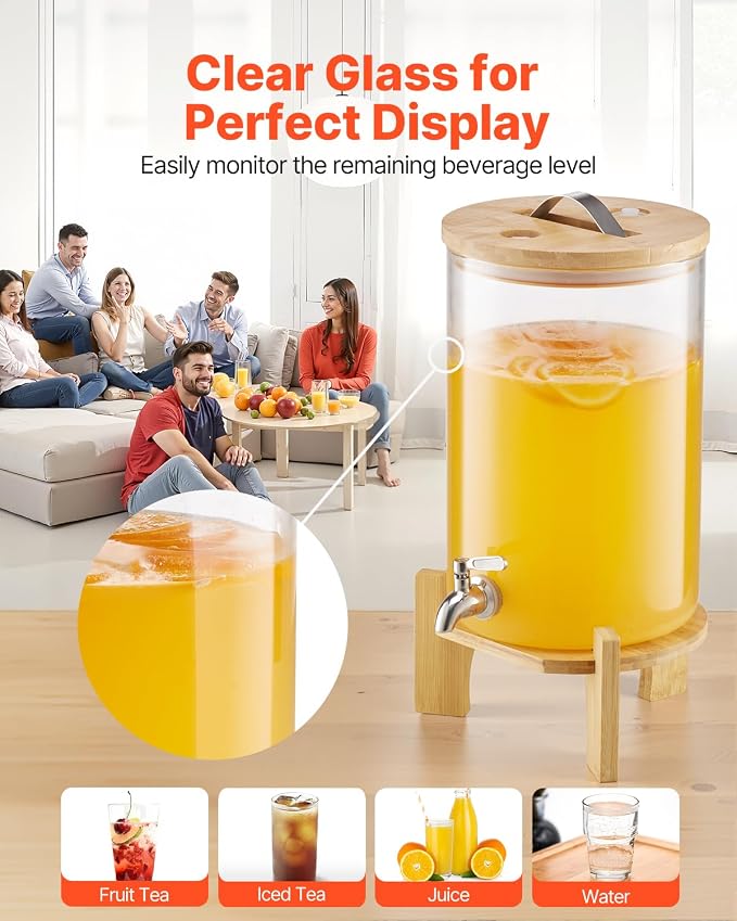 VEVOR Beverage Dispenser, 2.2 Gallon Drink Dispensers - Image 4