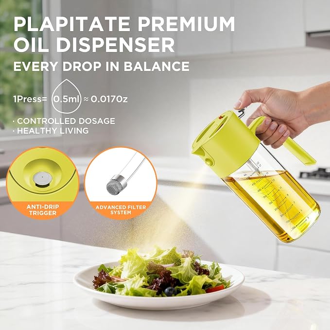 PLAPITATE 17oz/500ml Premium Olive Oil Sprayer - Image 2