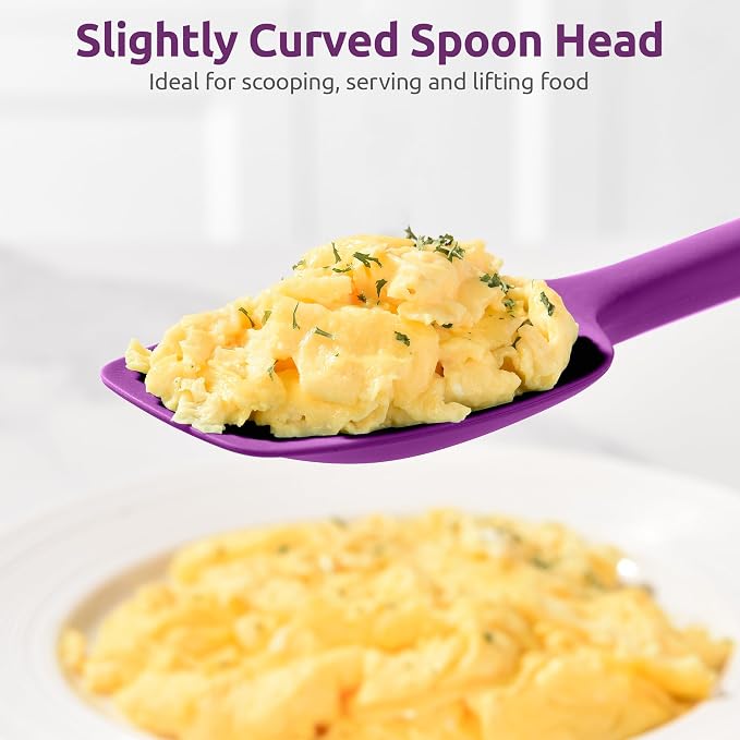 U-Taste Extra-Long 600ºF Heat Resistant Spatula Spoon: 14" Silicone Spoonula - Image 7