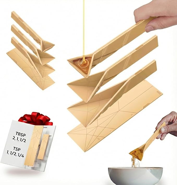 POLYGONS - Original Flat 3-in-1 Folding Measuring Spoons | 2 Spoons fold into 6 by Polygons