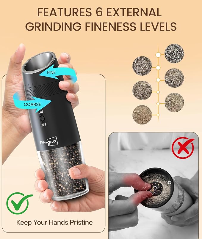 Gravity Electric Salt and Pepper Grinder Set - Image 5