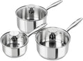 MICHELANGELO Stainless Steel Saucepan Set by Michelangelo
