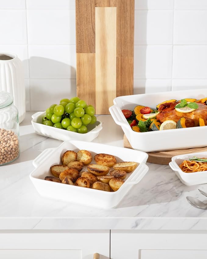 Sweejar Ceramic Bakeware Set of 4, Casserole Dishes - Image 5