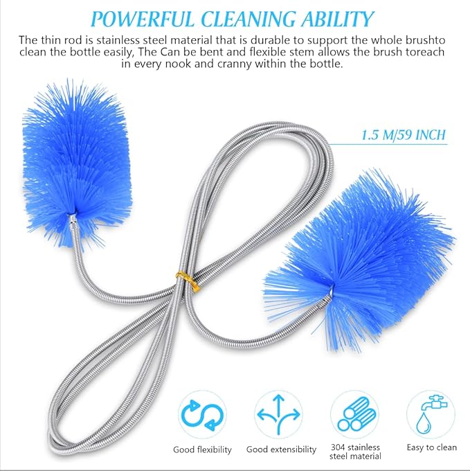 Flexible Long Drain Brush Set, Premium 3 Piece Kit - Image 2