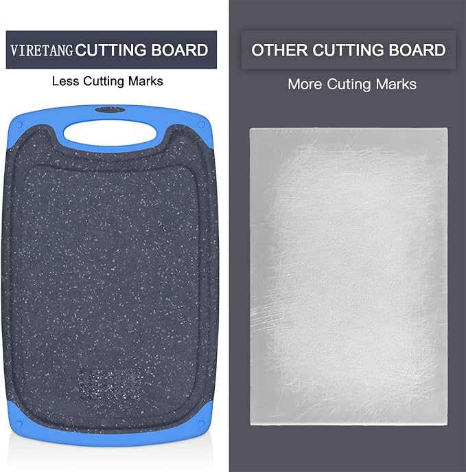 Viretang Non Slip Cutting Board, 3 Pieces Dishwasher Safe Cutting Boards - Image 6