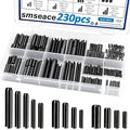 230Pcs Roll Pin Set SAE 1/16 5/64 3/32 1/8 5/32 3/16 7/32 1/4 5/16 3/8 Inch by Seept