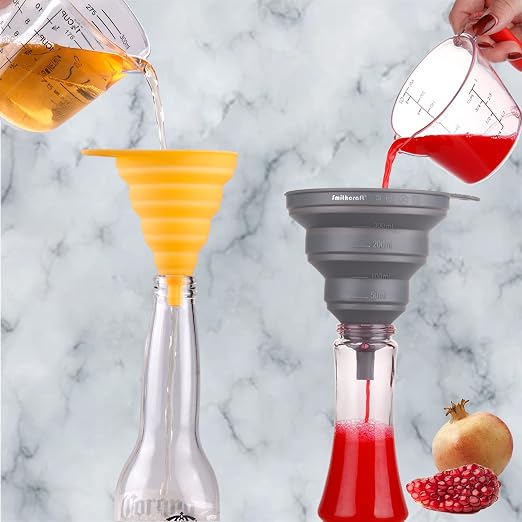 Funnel Set 4, Silicone Funnels for Kitchen, Collapsible Funnels for Water Bottle - Image 6