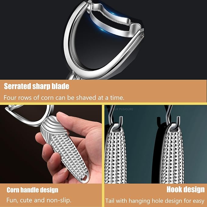 2 Packs Corn Peeler for Corn on the Cob, 2026 Upgraded corn cob stripper tool - Image 4