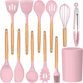 E-far Kitchen Utensils Set of 12, Silicone Cooking Utensils by E-far