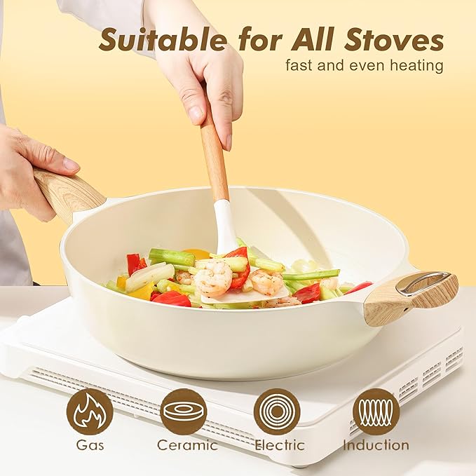SENSARTE Ceramic Nonstick Frying Pan Skillet - Image 4