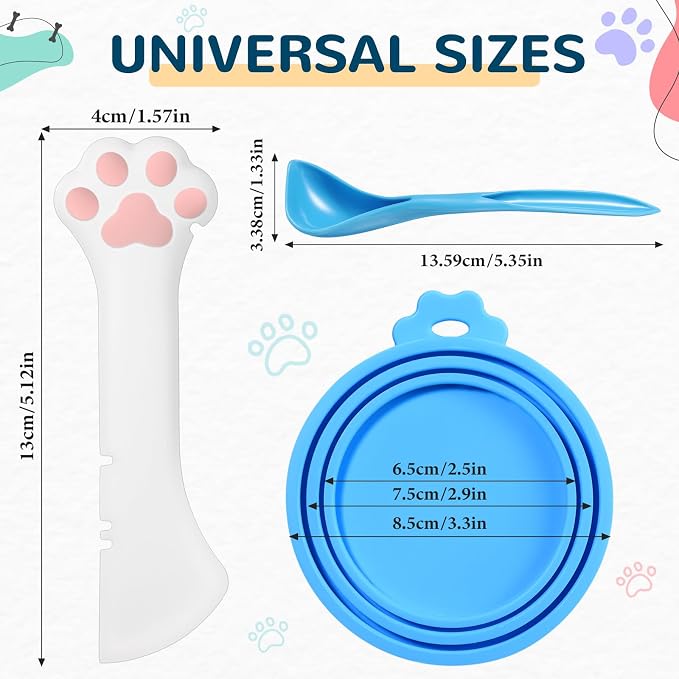 Uiifan Cat Food Lid Cat Food Can Covers Lids 8 Pcs Pet Can Supplies Set 5 - Image 2
