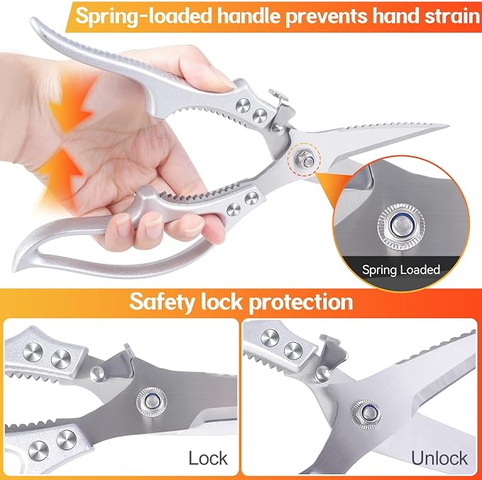 MDHAND Heavy Duty Poultry Shears, Kitchen Food Scissors All Purpose - Image 4