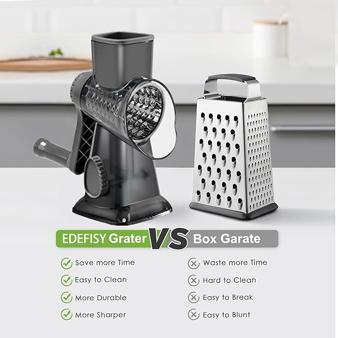 Cheese Grater Hand Crank Rotary Vegetables Shredder - Image 4