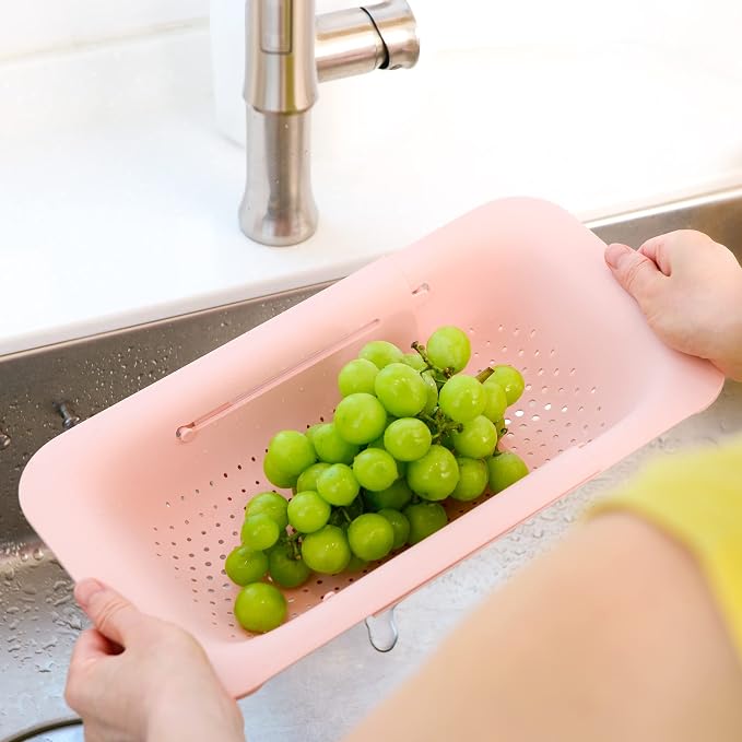 BLUE GINKGO Over the Sink Colander Strainer Basket - Image 7