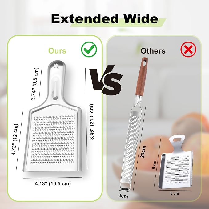 Ginger Grater Tool, Stainless Steel Grater Rustproof 8.46"x4.16" Large Size - Image 2