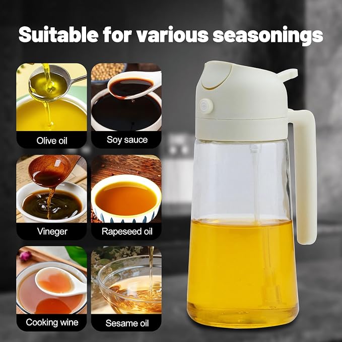 2 In 1 Oil Dispenser And Oil Sprayer, 16 Oz/470 Ml Oil Dispenser - Image 4