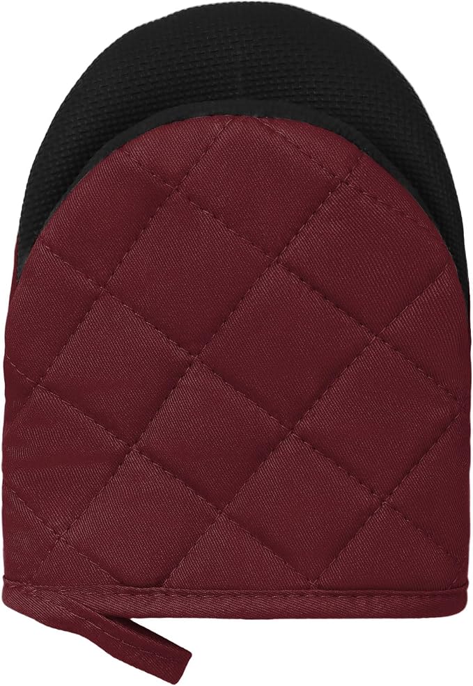 Short Oven Mitts, Heat Resistant 500°F, Silicone Grip Kitchen Gloves, Non-Slip - Image 6