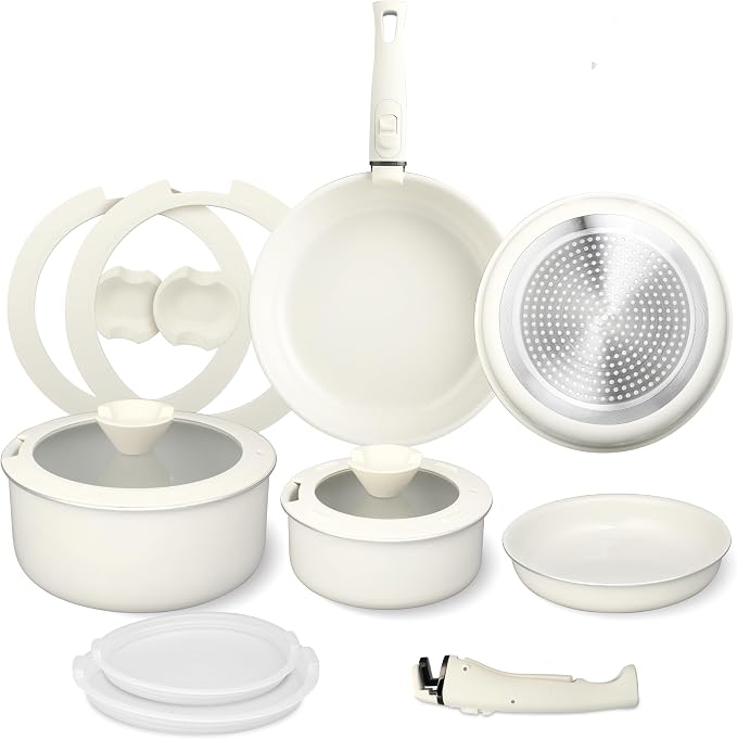 13 Pcs Pots and Pans Set, Nonstick Cookware Set by RayBear