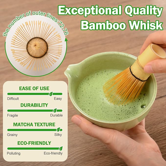 Matcha Whisk Set Ceramic Bowl Kit - Image 5
