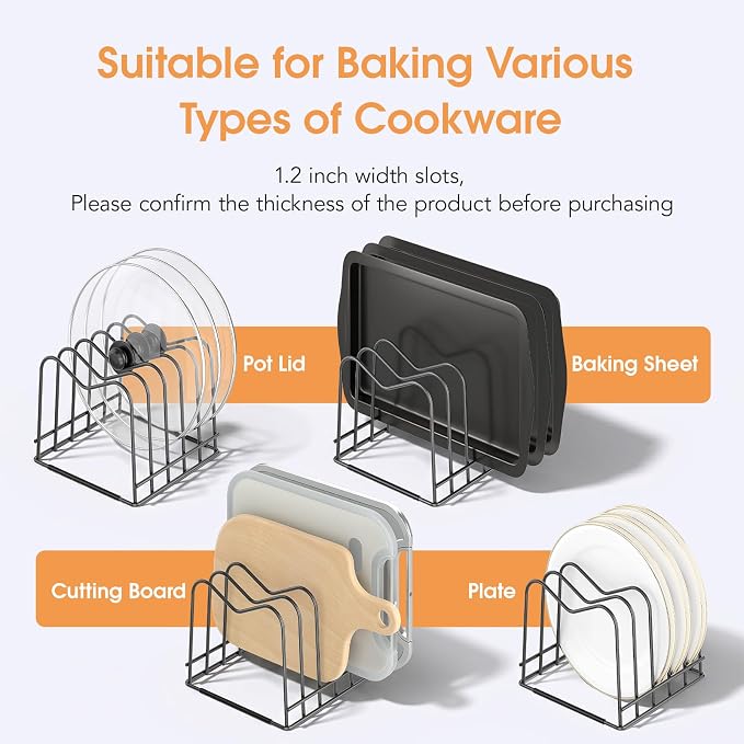 ORDORA Cutting Board Holder Stand Rack Organizer - Image 5