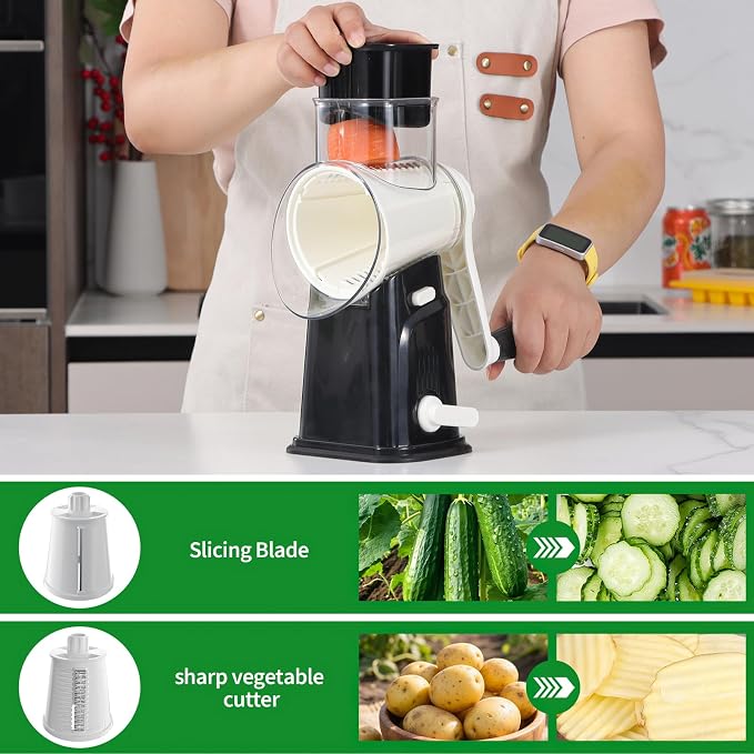 Ourokhome Rotary Cheese Grater Cheese Shredder - Image 2