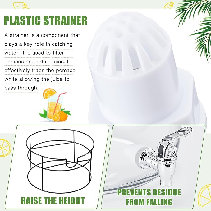 Honeydak 1 Pack 4 Gallon Glass Beverage Dispenser - Image 3