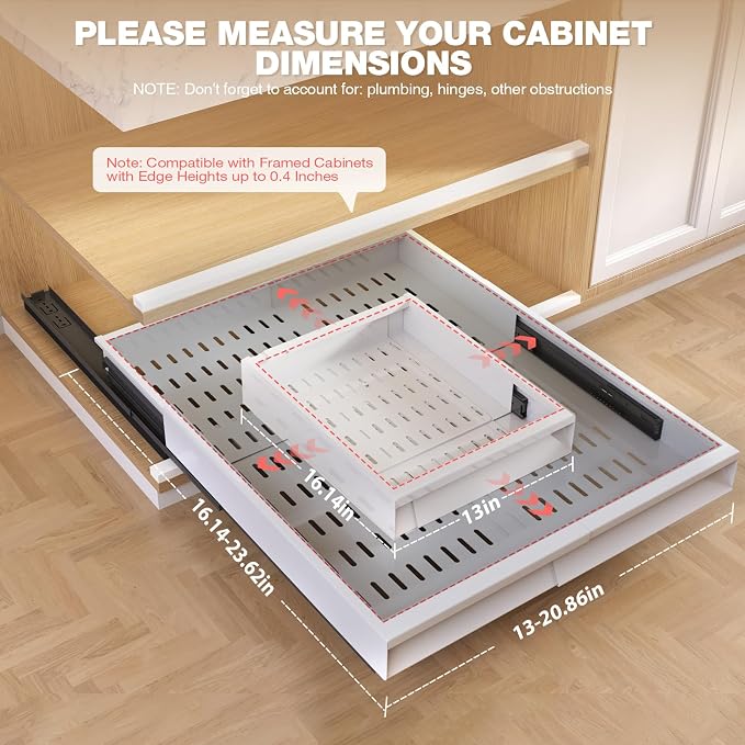 Seinloes 4 Pack Pull Out Cabinet Organizer - Image 2