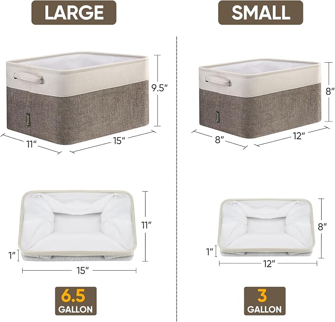 BALEINE 2 Pack Fabric Closet Storage Bins - Image 2