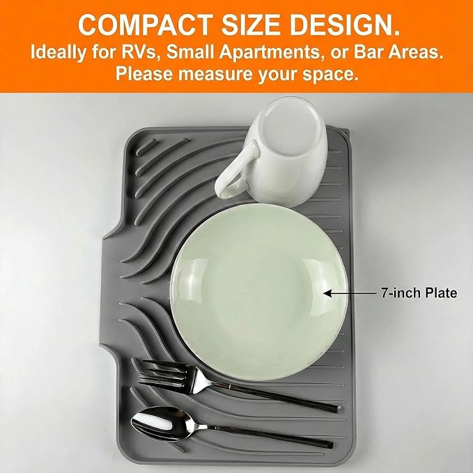 Dish Drying Mat for Kitchen Counter, - Image 3