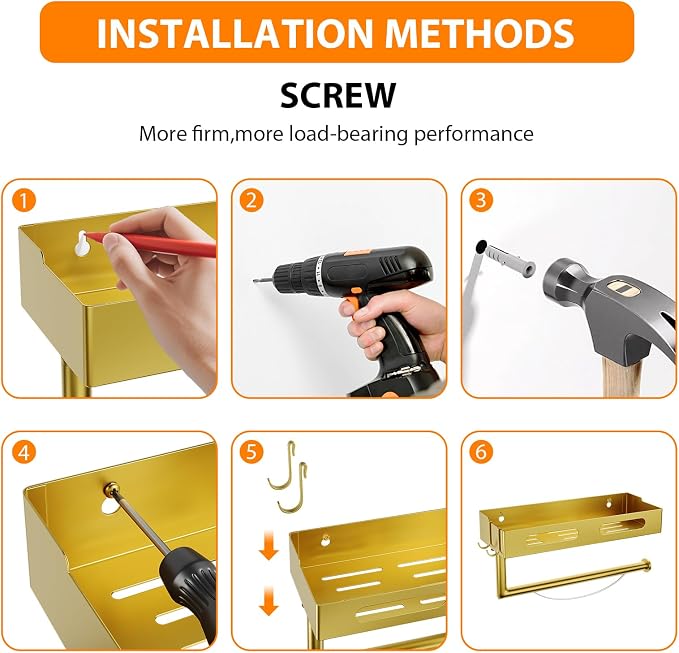 Paper Towel Holder Wall Mount for Kitchen, Paper Towel Holder - Image 7
