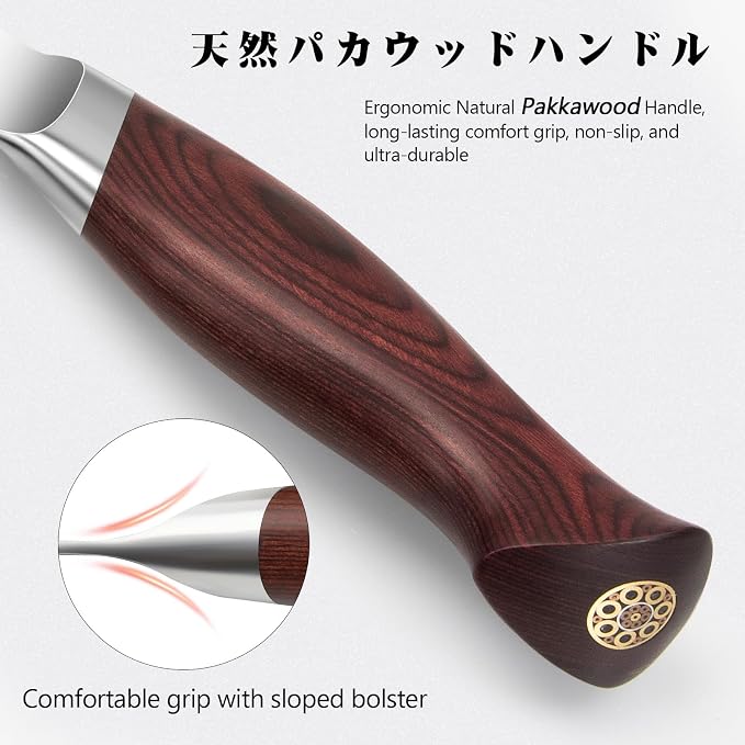 SHAN ZU 7 Inch Chef Knife, High Carbon Japanese 10Cr15Mov Stainless Steel - Image 5
