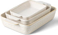 Casserole Dishes for Oven, Ceramic Baking Dishes Set of 3, Rectangular Lasagna by Artebake