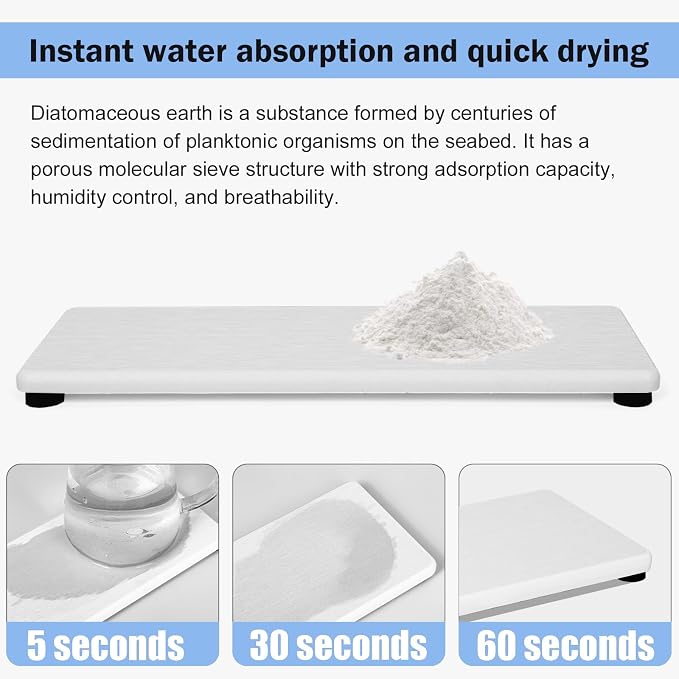 3PCS Stone Drying Tray, Water Absorbing Stone Tray - Image 4