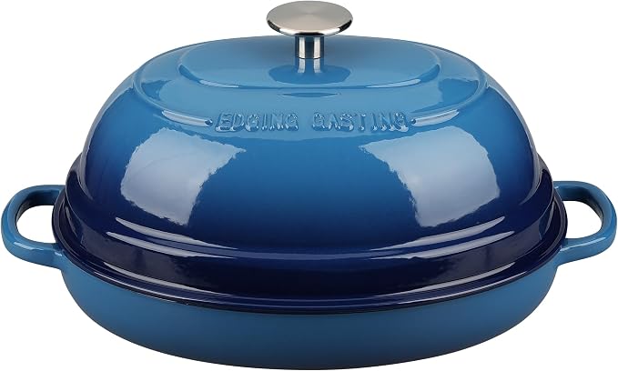 EDGING CASTING Enameled Oval Cast Iron Dutch Oven Pot - Image 6
