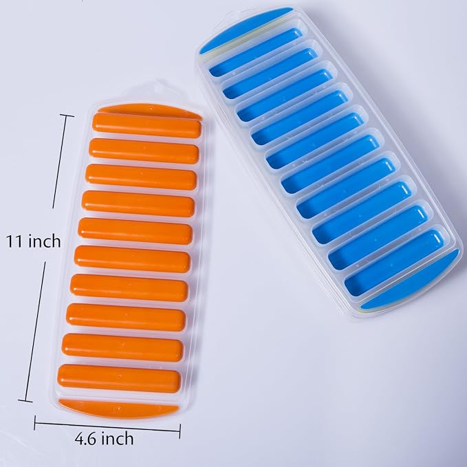 Ozera 4 Pack Ice Cube Trays, Narrow Water Bottle Ice Cube Tray Stick, Silicone - Image 3