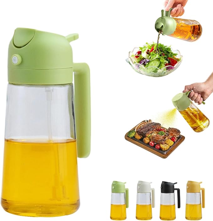 2 In 1 Oil Dispenser And Oil Sprayer, 16 Oz/470 Ml Oil Dispenser by Unknown