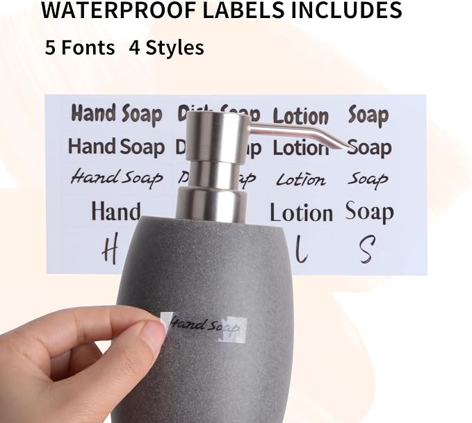 Clasin Home Sandstone Textured Resin Soap Dispenser - Image 5