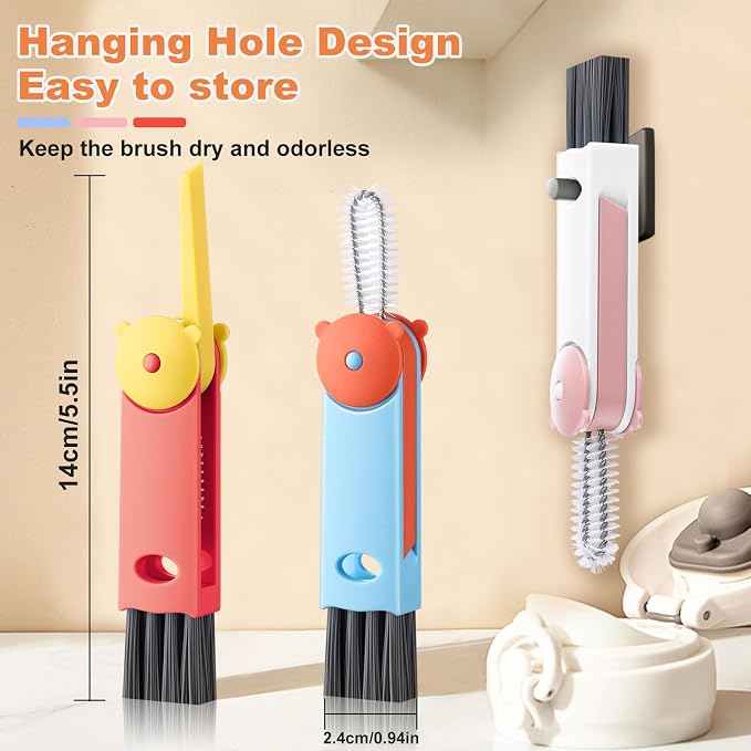 3 in 1 Cup Lid Cleaning Brush, Portable Gap Cleaner Brush - Image 5