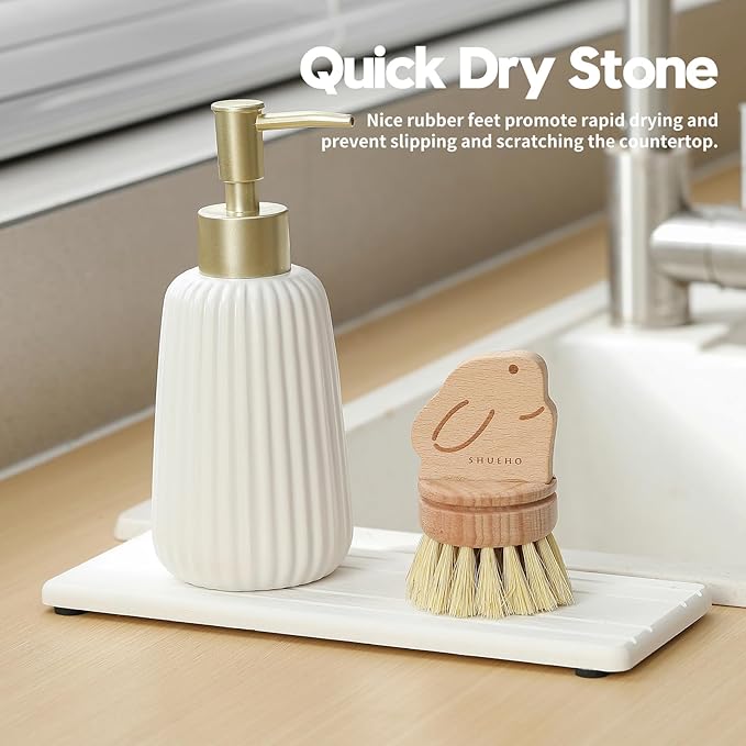 Razborci 2PCS Diatomite Quick Stone Drying Tray Mat - Image 2
