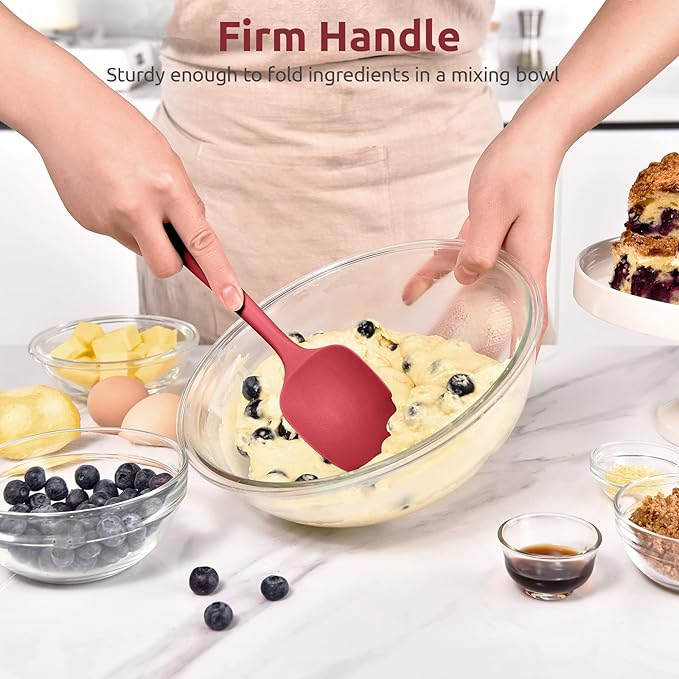 Heat Resistant Silicone Spoon Spatula: U-Taste 600ºF High Heat Flexible 11.38in - Image 5