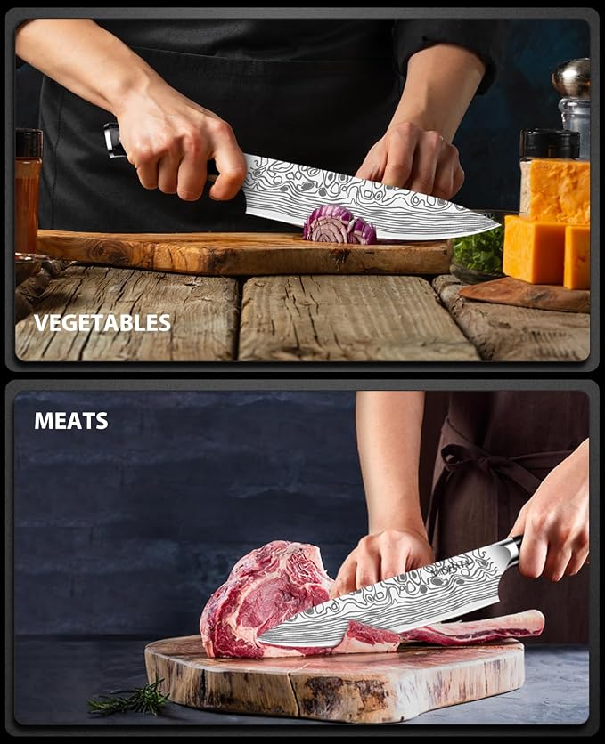 MOSFiATA 8" Super Sharp Professional Chef's Knife - Image 6
