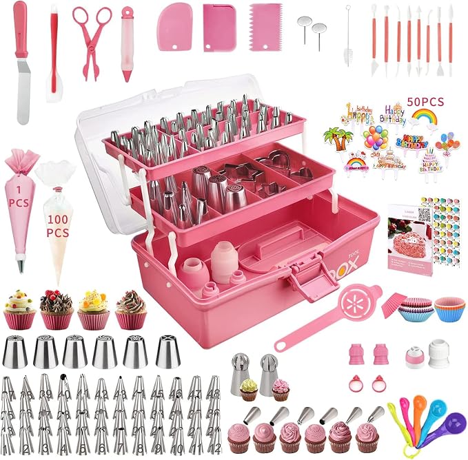 Cake Decorating Supplies Tools Kit: 358pcs Baking Accessories by AUKOW